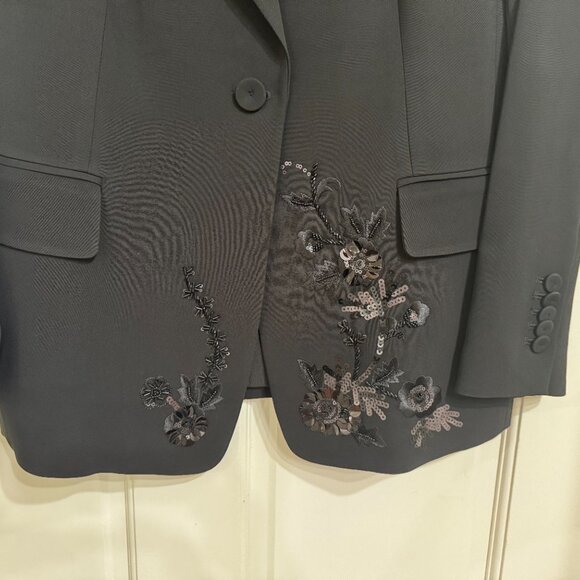 NEW $795 Kobi Halperin Black Jacket with Sequins & Beads sz M - Picture 2 of 6